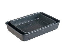 DENBY SET OF  2 QUANTANIUM ROASTING TRAYS