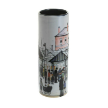 DARTINGTON CRYSTAL LOWRY-MARKET SCENE SMALL VASE