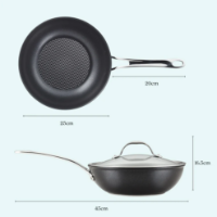 ANOLON X SEARTECH NON STICK WOK WITH LID 25CM