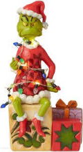 GRINCH WITH LIGHTS FIGURINE