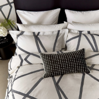 HARLEQUIN SUMI DUVET COVER PEARL & CHARCOAL