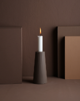 STOREFACTORY LINGHED-SMALL BROWN CANDLESTICK