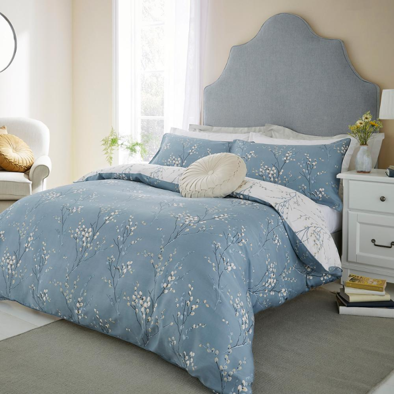 LAURA ASHLEY PUSSY WILLOW DARK SEASPRAY KING QUILT SET 230*220CM