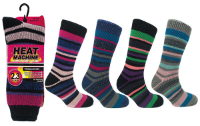 QUEST LADIES THERMAL INSULATED STRIPED SOCKS