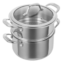 KUHN RIKON ALLROUND CASSEROLE WITH 2 STEAMER INSERT 3.1L 20CM