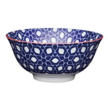 KITCHENCRAFT FLORAL GEO BOWL 15.7CM STONEWARE