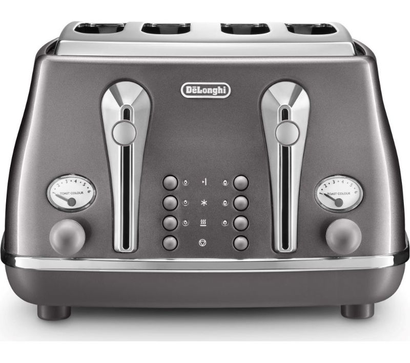 DELONGHI ICONA METALLICS TOASTER GREY