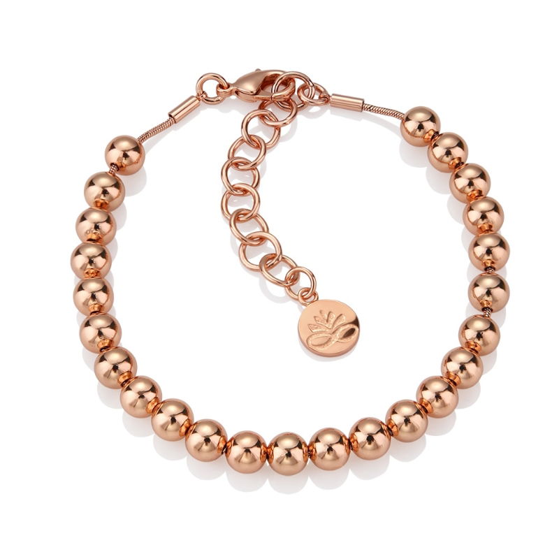 NEWBRIDGE ROSE GOLD PLATE SMALL BEAD BRACELET