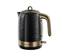 RUSSELL HOBBS INSPIRE JUG KETTLE, BLACK & BRASS