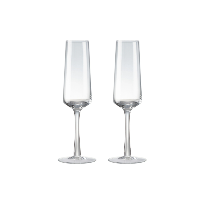 DENBY NATURAL CANVAS SET OF 2 CHAMPAGNE FLUTES