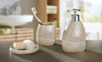 KLEINE WOLKE STONES POLYRESIN SANDBEIGE SOAP DISPENSER