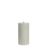 UYUNI LED PILLAR CANDLE DUSTY GREEN RUSTIC