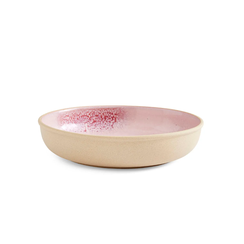 PORTMEIRION MINERALS LOW BOWL-ROSE QUARTZ