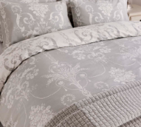 LAURA ASHLEY JOSETTE BEDDING SET DOVE GREY