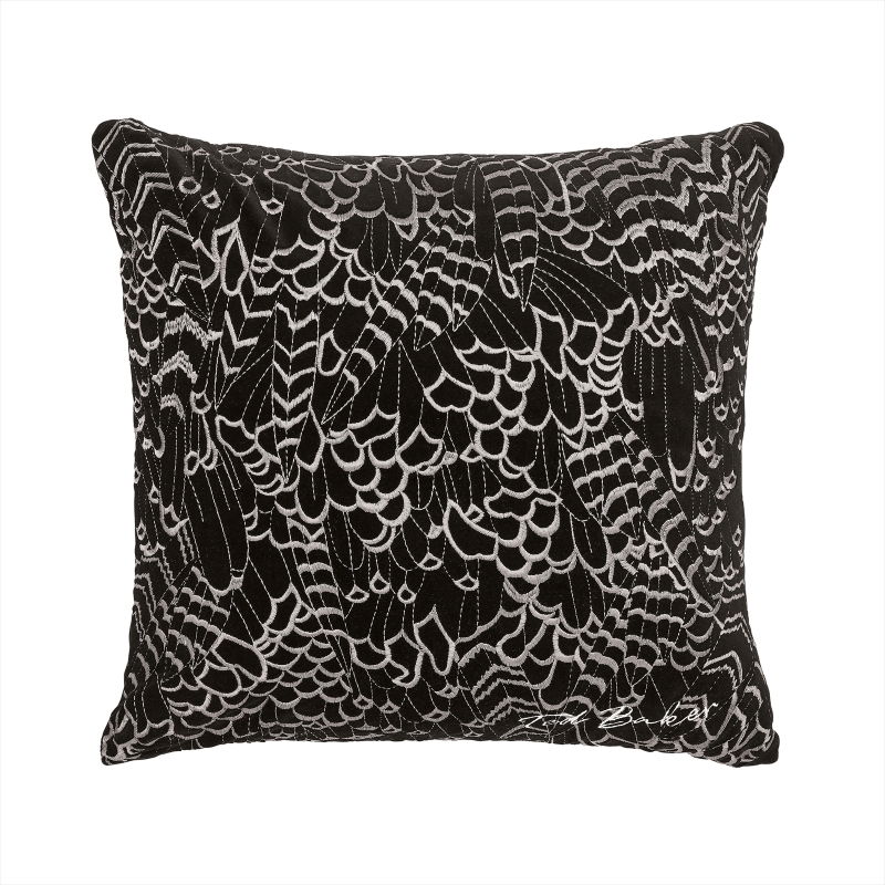 FEATHER CUSHION 45*45CM BLACK