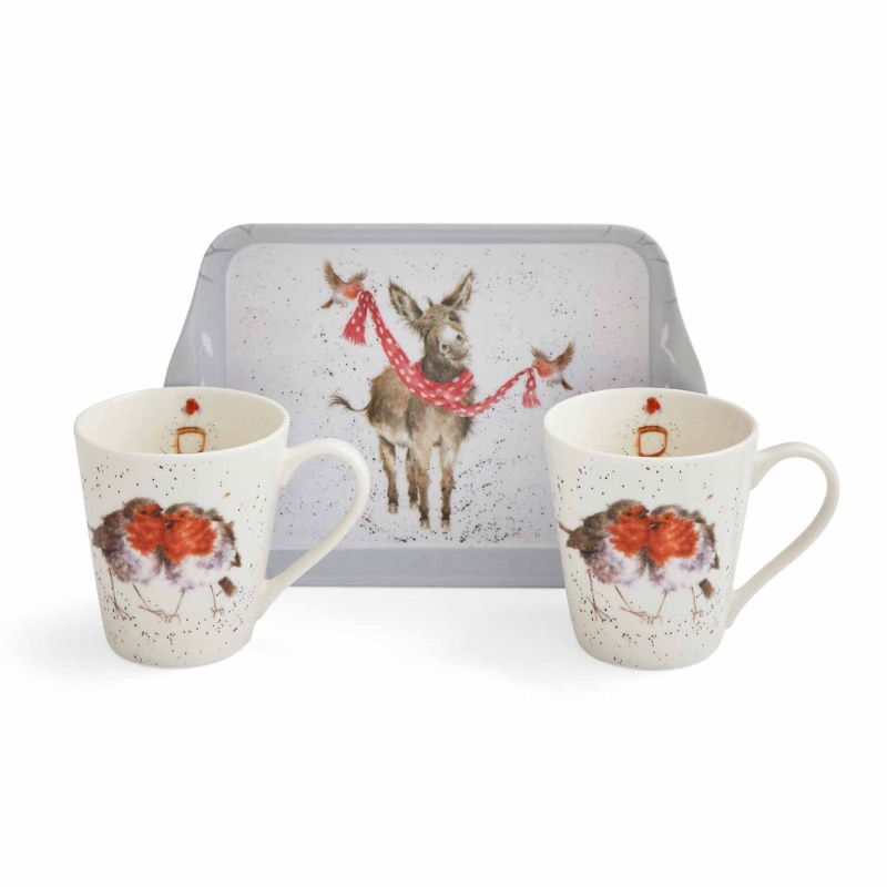 WRENDALE WINTER FRIENDS MUG & TRAY SET