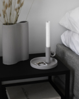 STOREFACTORY LINDE-LIGHT GREY CANDLESTICK