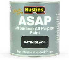 RUSTINS ASAP SATIN BLACK 500ML