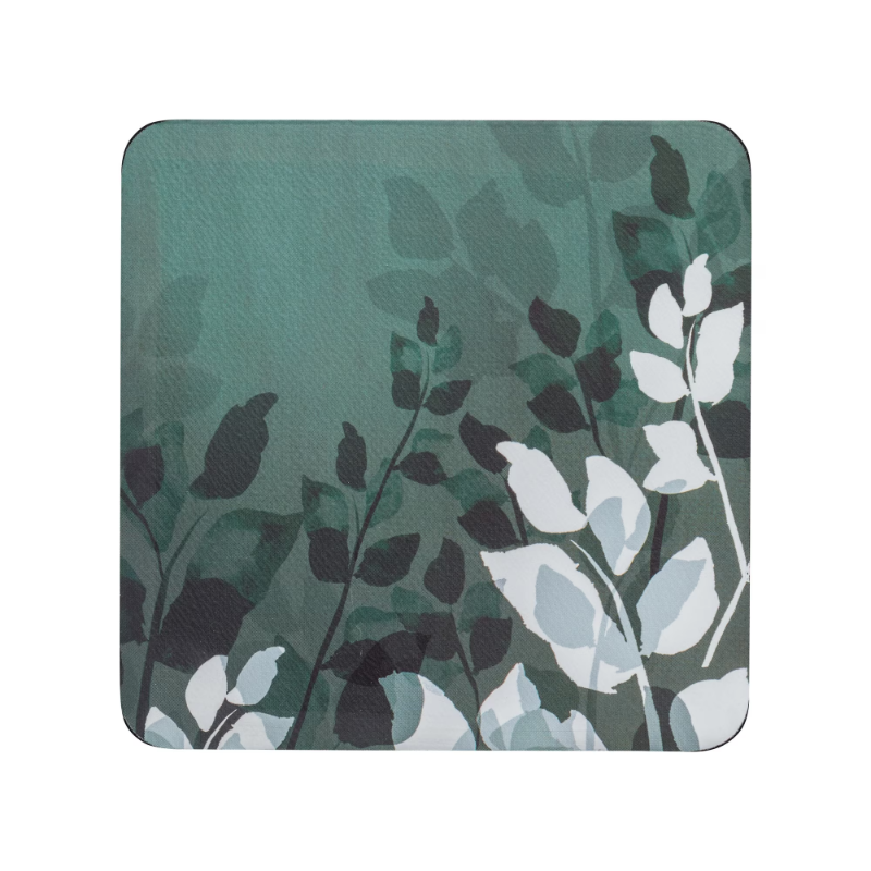 DENBY COLOURS GREEN FOLIAGE COASTERS SET OF 6