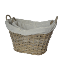 MEDIUM OVAL LOG BASKET