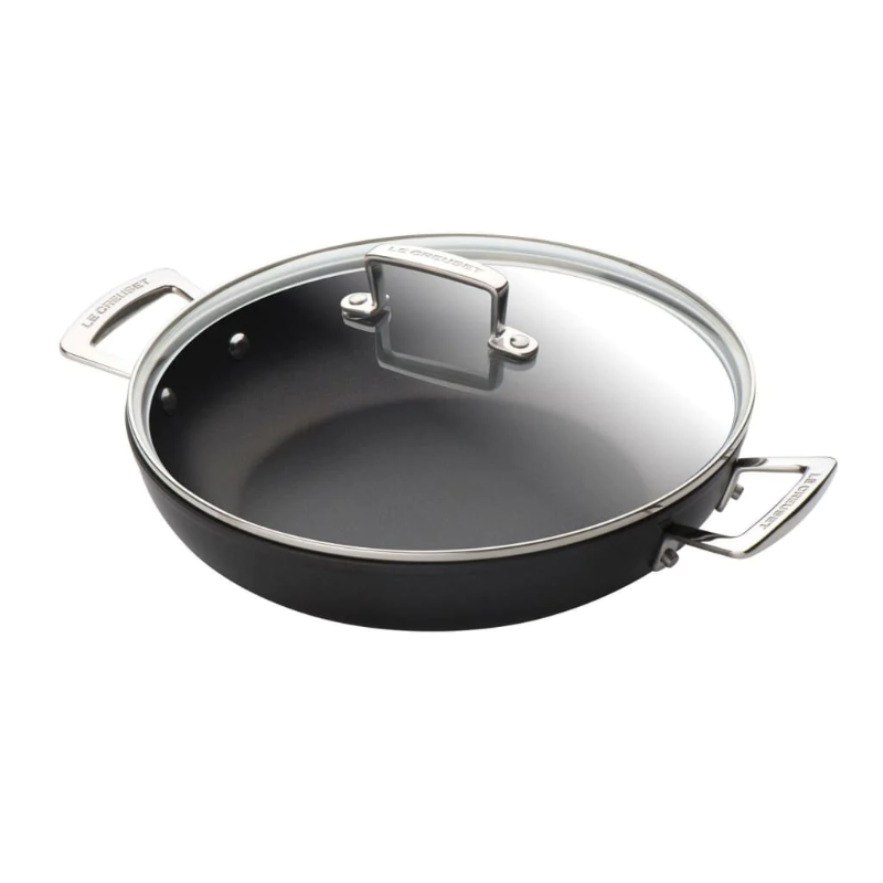 LE CREUSET TOUGHENED SHALLOW NON-STICK CASSEROLE POT