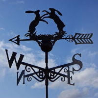 POPPYFORGE BOXING HARES WEATHERVANE