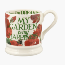 EMMA BRIDGEWATER MY GARDEN IS MY HAPPINESS 1/2 PINT MUG