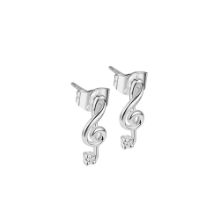 NEWBRIDGE TREBLE CLEF EARRINGS CLEAR STONE