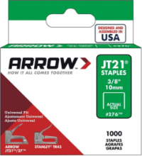 ARROW 276 STAPELS JT21 T27 10MM 3/8IN