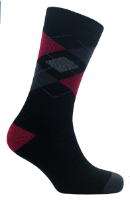 QUEST MENS LIGHTWEIGHT THERMAL INSULATED ARGYLE SOCKS