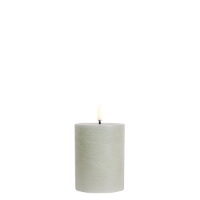 UYUNI LED PILLAR CANDLE DUSTY GREEN RUSTIC