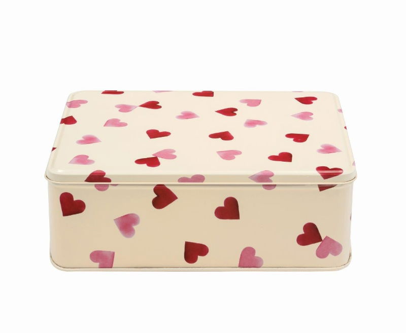 EMMA BRIDGEWATER-PINK HEART DEEP RECT