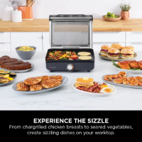 NINJA SIZZLE INDOOR GRILL & FLAT PLATE