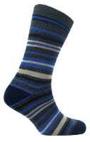 QUEST MENS LIGHTWEIGHT THERMAL INSULATED STRIPED SOCKS