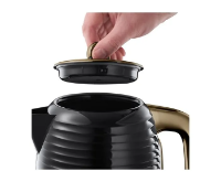 RUSSELL HOBBS INSPIRE JUG KETTLE, BLACK & BRASS