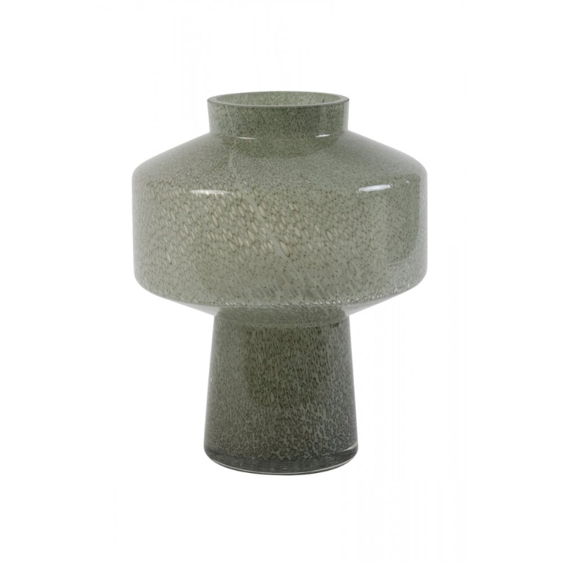 LIGHT & LIVING VASE 23.5*29.5CM TRASMON GLASS GREY-GREEN