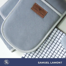 SAMUEL LAMONT CANVAS OVEN GLOVE GREY