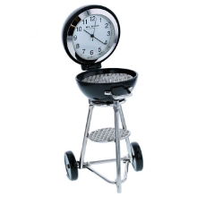 WILLIAM WIDDOP MINIATURE CLOCK-ROUND BBQ