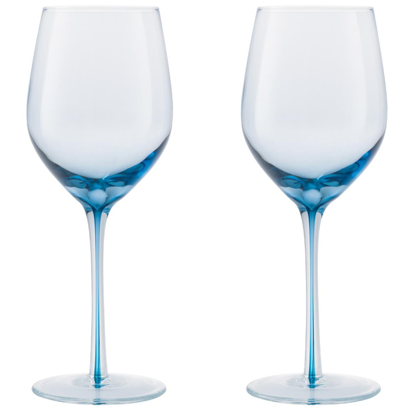 DENBY COLOURS RED WINE GLASSES (BLUE) SET OF 2