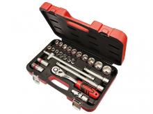 FAITHFULL SOCKET SET 24PC METRIC 1/2IN SQUARE DRIVE