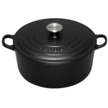 ROUND CASSEROLE SATIN BLACK