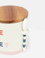 JOULES BRIGHTSIDE LIFE IS SWEET SUGAR BOWL WITH SPOON