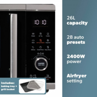 DAEWOO ACTUATE 2 IN 1 AIR FRYER & MICROWAVE 26L