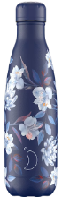 CHILLY'S 500ML BOTTLE FLORAL FLEURS BLEUES