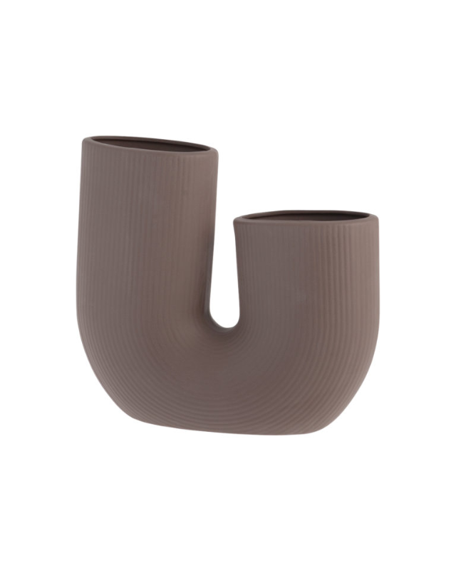 STOREFACTORY STRAVALLA-BROWN CERAMIC VASE