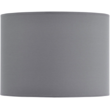 LIBRA GREY AND SILVER LINED DRUM 16" LAMPSHADE