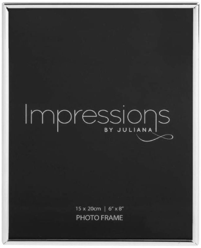 IMPRESSIONS SILVERPLATED PHOTO FRAME PLAIN THIN EDGE-6*8"