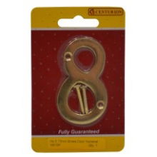 NUMBER 8 BRASS DOOR NUMBER 3 INCH