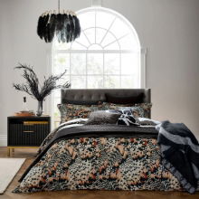 TED BAKER FEATHERS BEDDING RANGE - BLACK