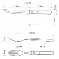 TRAMONTINA 12 PCS CUTLERY SET BROWN